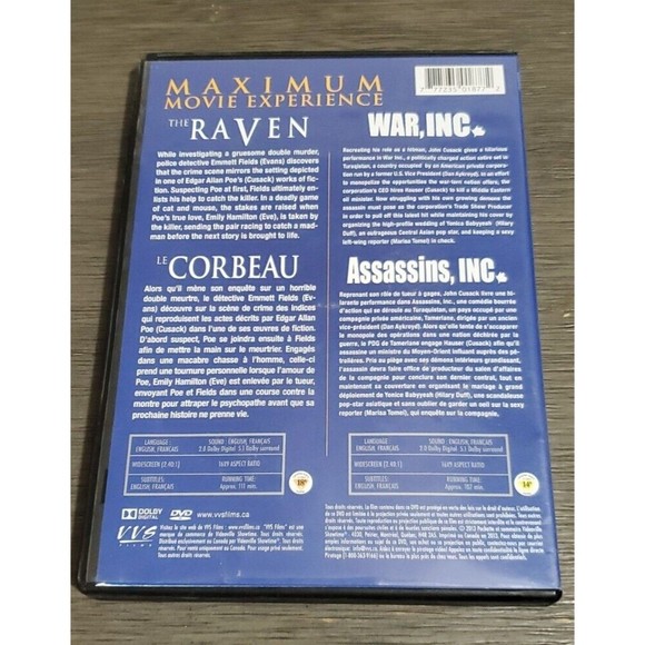 John Cusack - THE RAVEN - War, Inc. Double Feature DVD - VGC - Picture 6 of 6